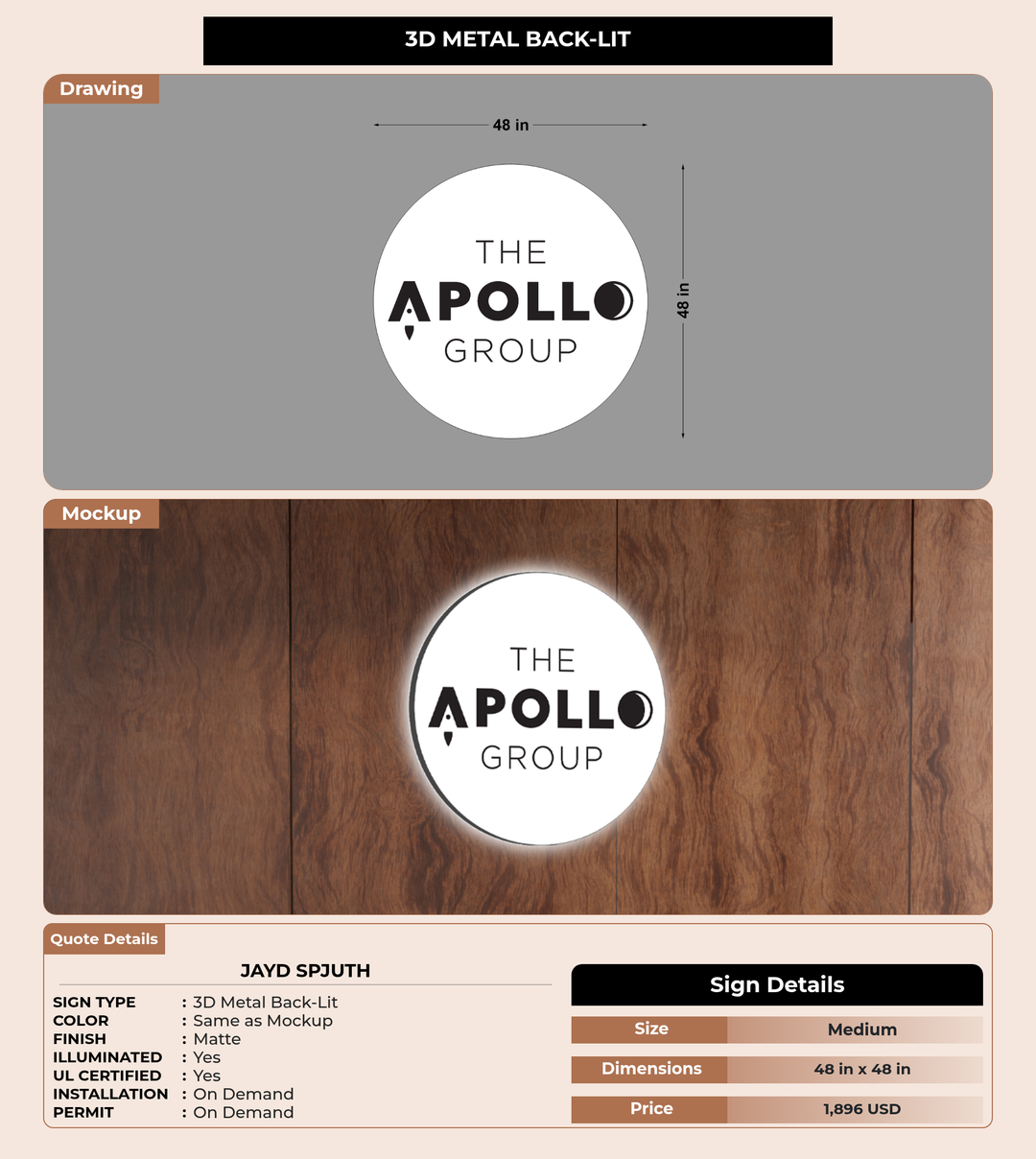 CUSTOM MOCKUP SIGN FOR Jayd Spjuth