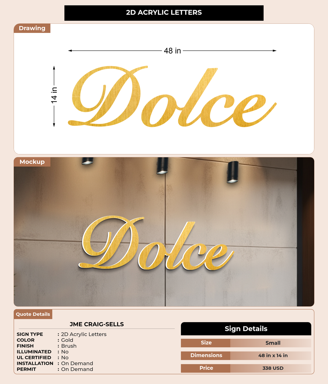 CUSTOM MOCKUP SIGN FOR Jme Craig-Sells