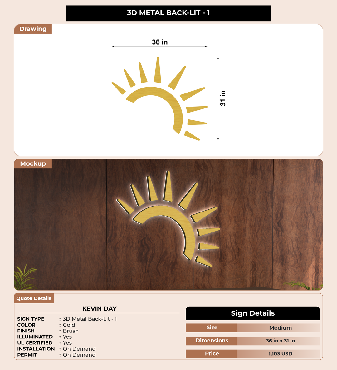 CUSTOM MOCKUP SIGN FOR Kevin Day