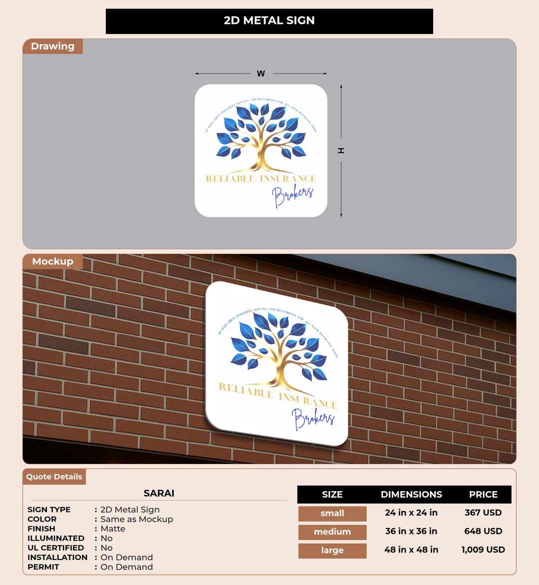 CUSTOM MOCKUP SIGN FOR Sarai