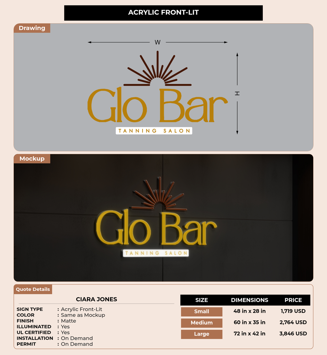 CUSTOM MOCKUP SIGN FOR Ciara Jones
