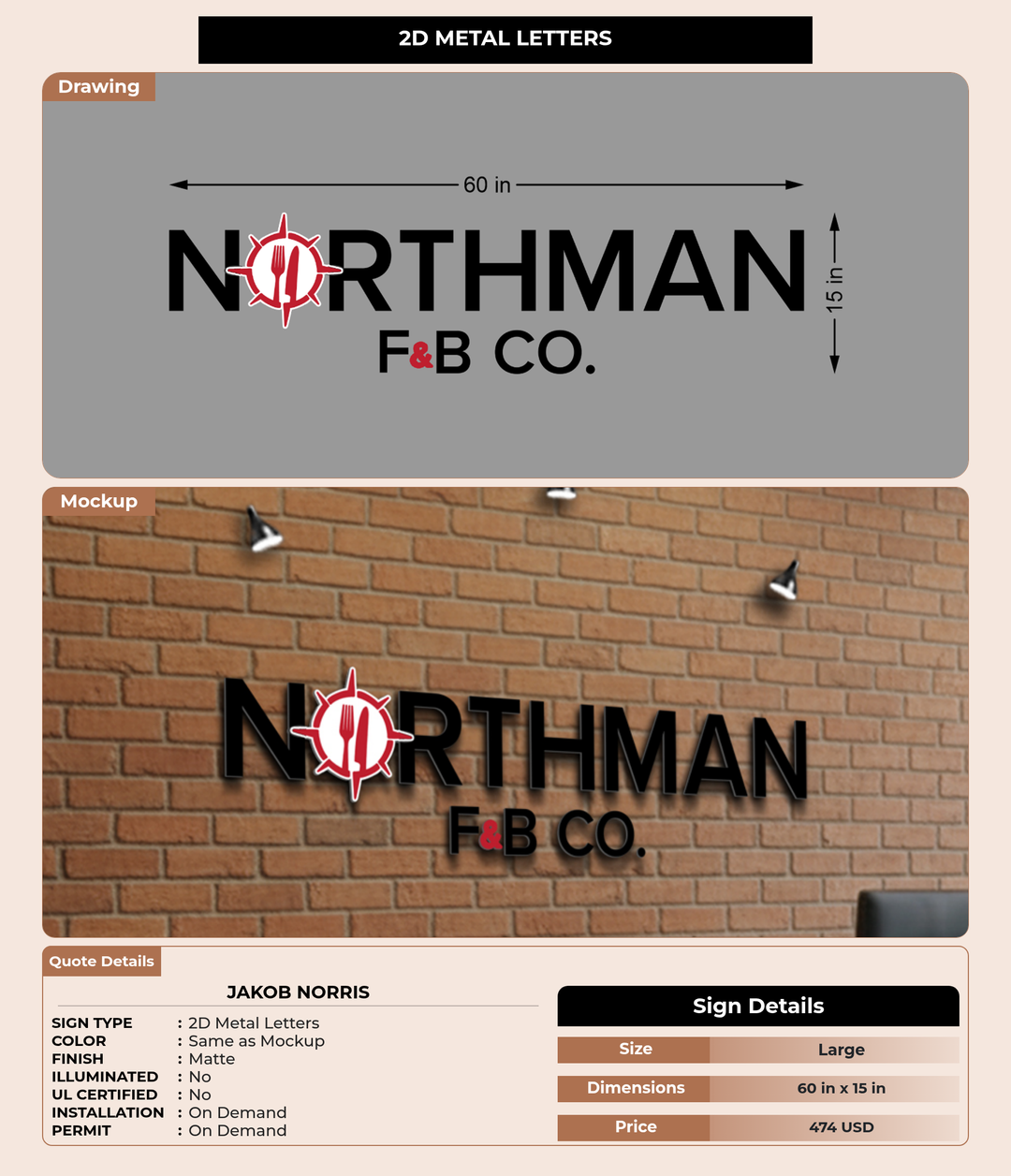 CUSTOM MOCKUP SIGN FOR Jakob Norris