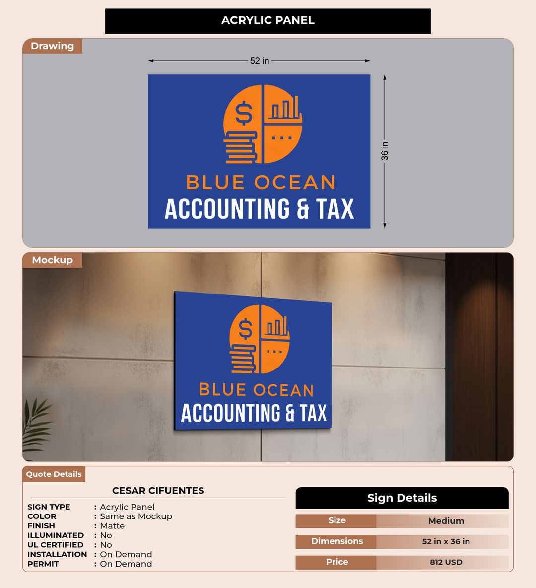 CUSTOM MOCKUP SIGN FOR Cesar Cifuentes