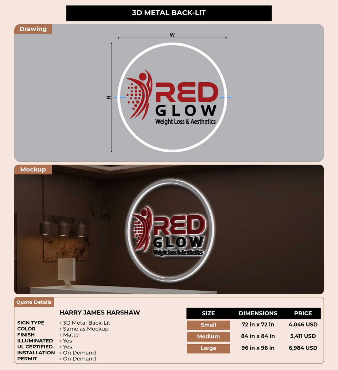CUSTOM MOCKUP SIGN FOR Harry James Harshaw