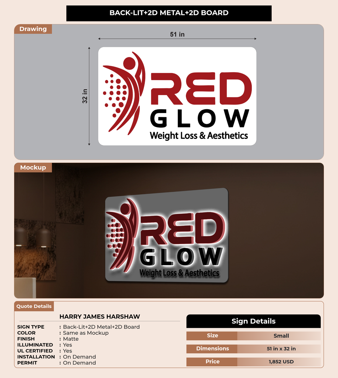 CUSTOM MOCKUP SIGN FOR Harry James Harshaw