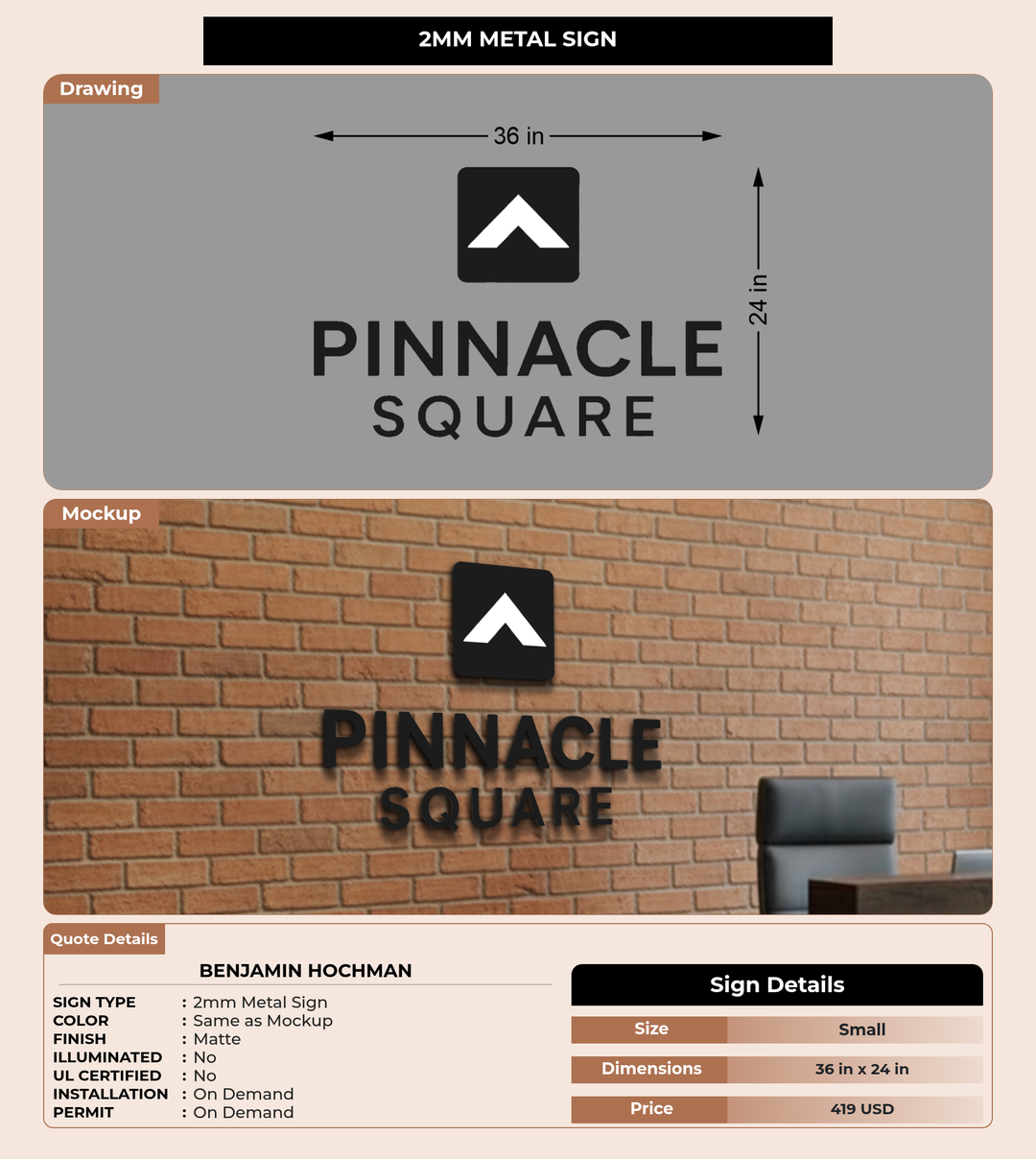 CUSTOM MOCKUP SIGN FOR Benjamin Hochman