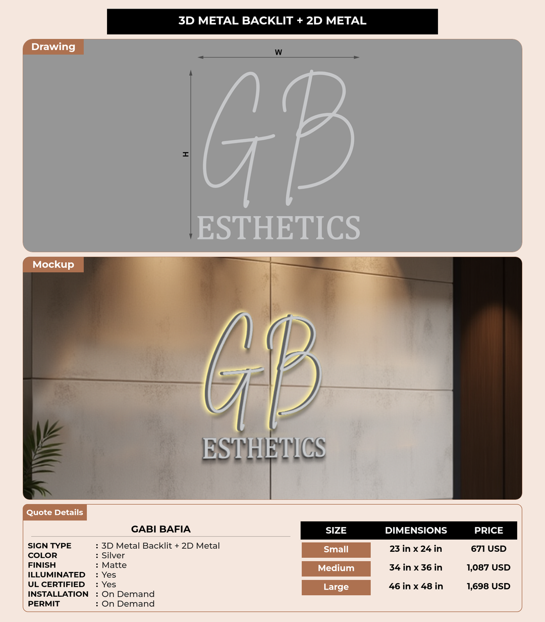 CUSTOM MOCKUP SIGN FOR Gabi Bafia
