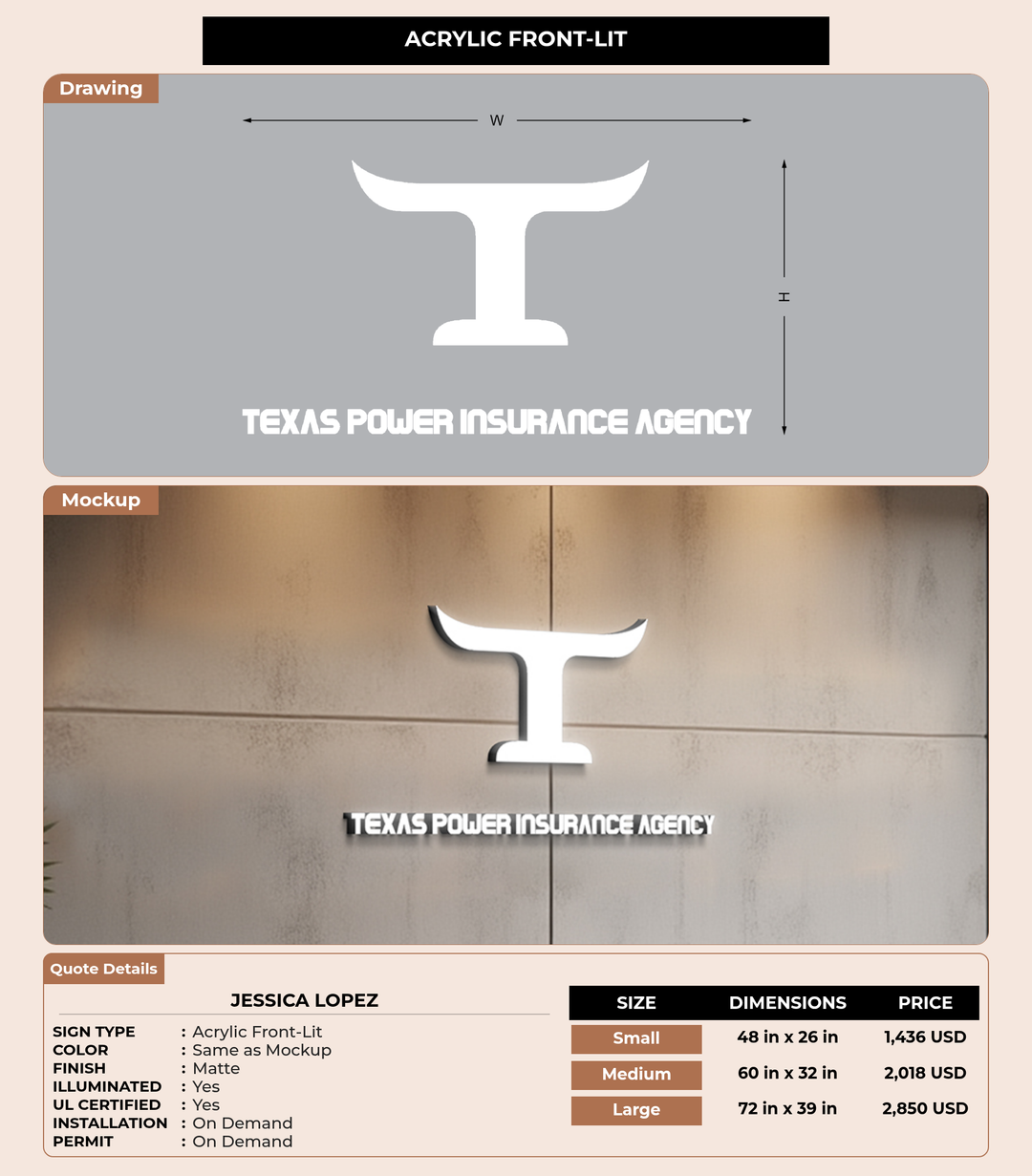 CUSTOM MOCKUP SIGN FOR Jessica Lopez