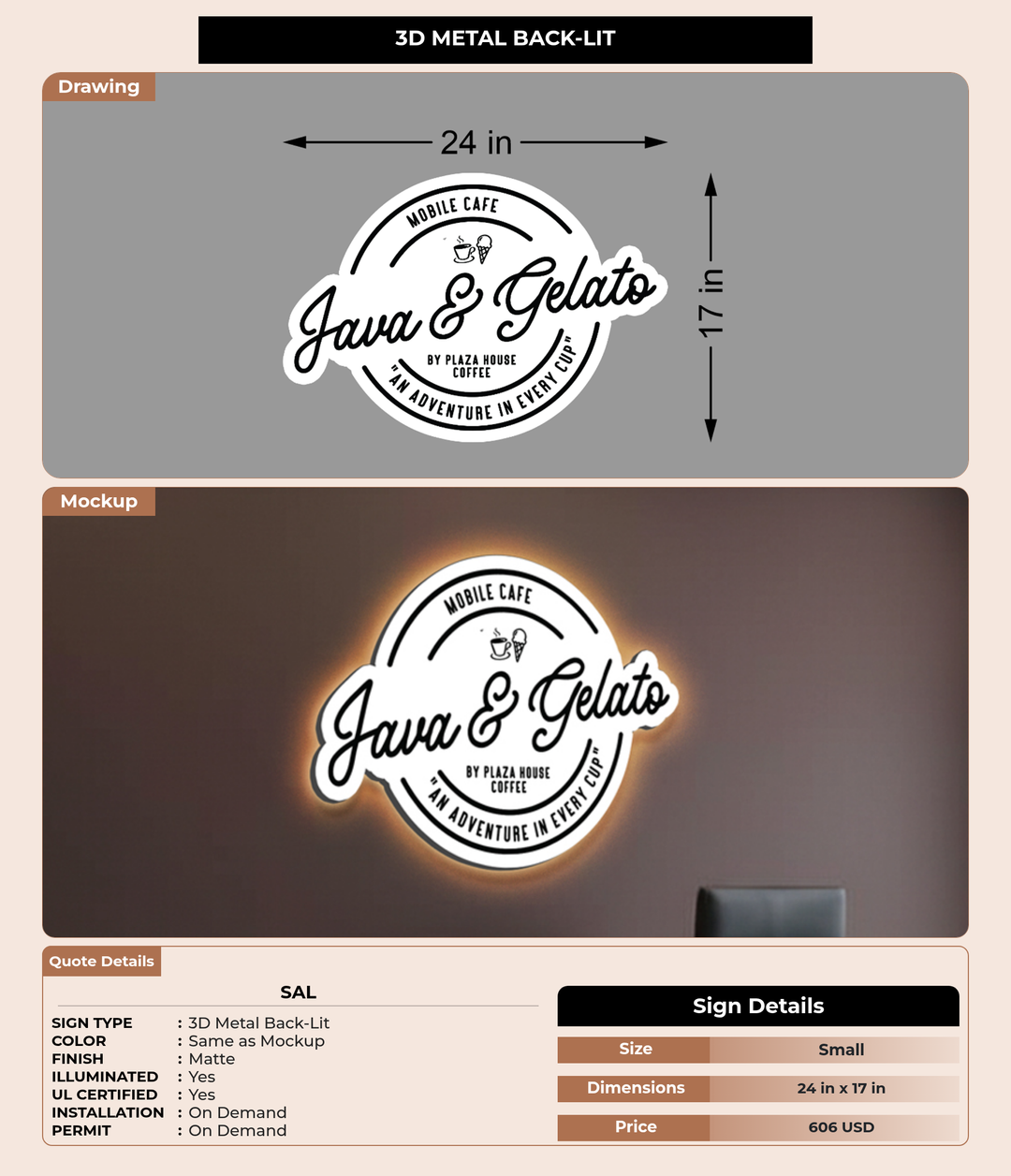 CUSTOM MOCKUP SIGN FOR sal