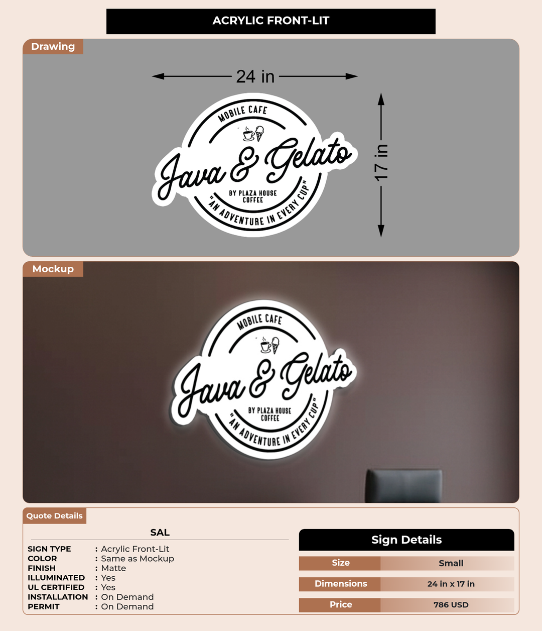 CUSTOM MOCKUP SIGN FOR sal