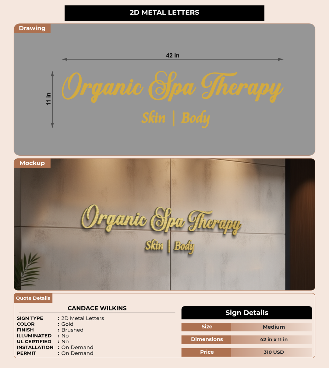 CUSTOM MOCKUP SIGN FOR Candace Wilkins