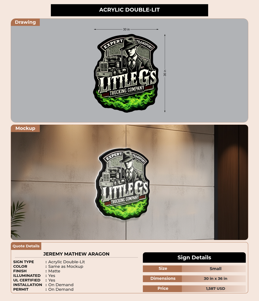 CUSTOM MOCKUP SIGN FOR Jeremy Mathew aragon