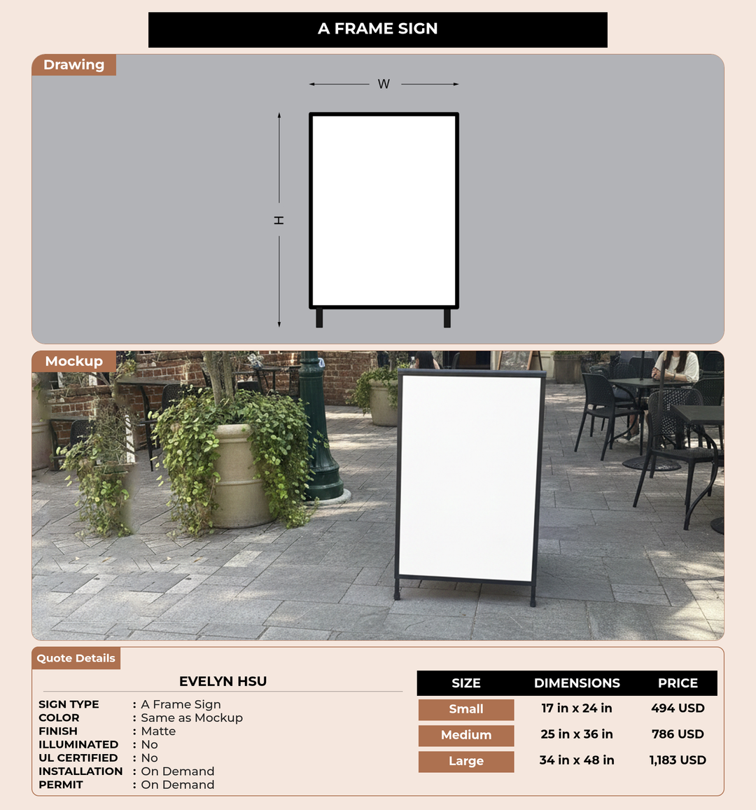 CUSTOM MOCKUP SIGN FOR Evelyn Hsu