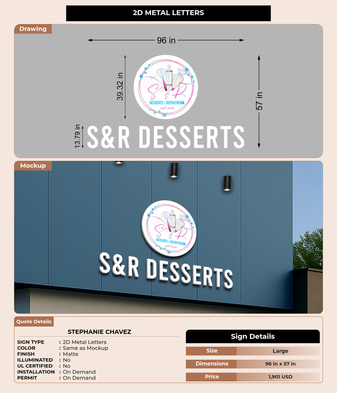 CUSTOM MOCKUP SIGN FOR Stephanie Chavez
