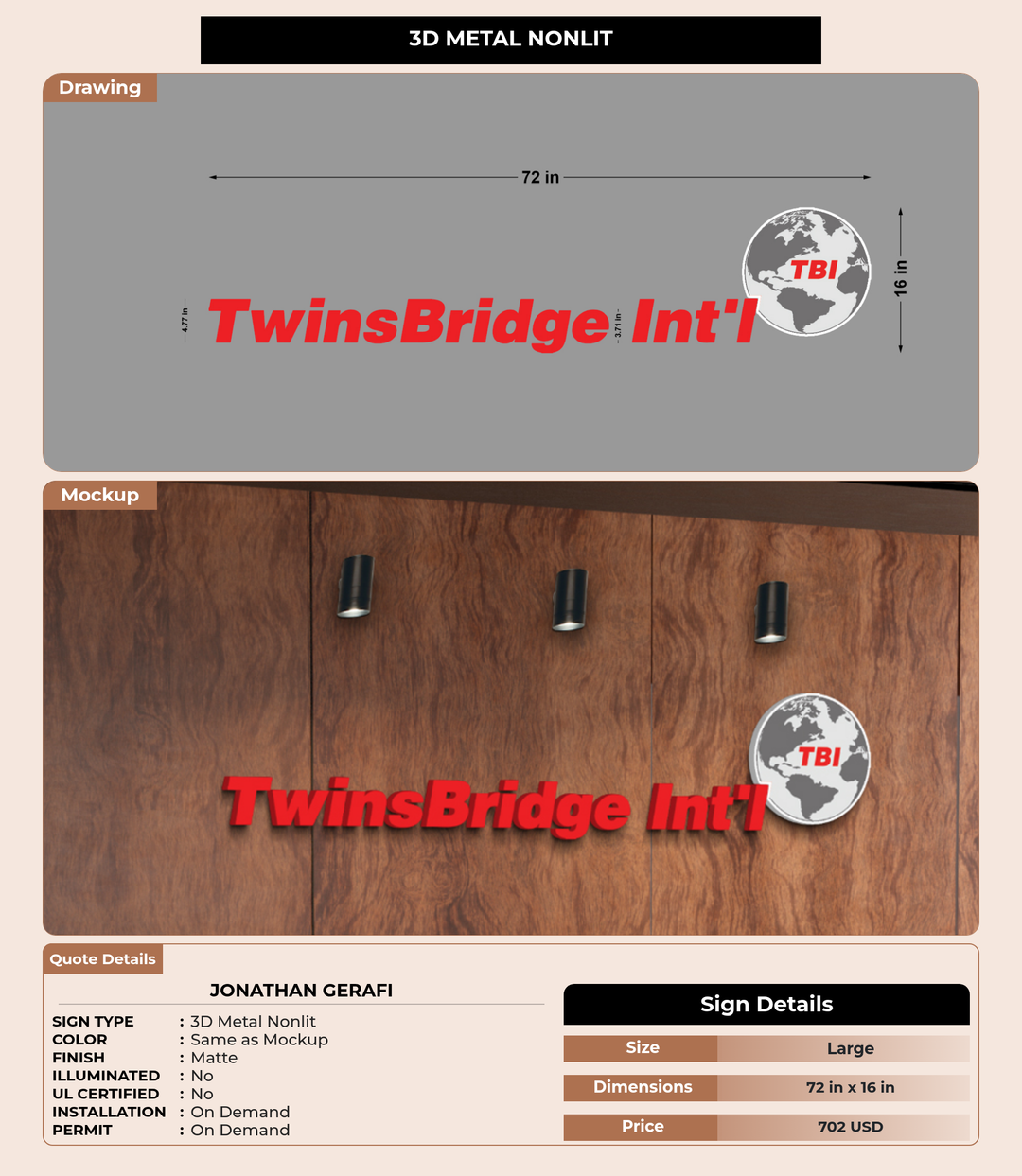 CUSTOM MOCKUP SIGN FOR Jonathan Gerafi