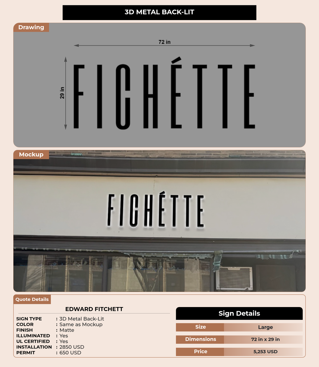 CUSTOM MOCKUP SIGN FOR Edward Fitchett