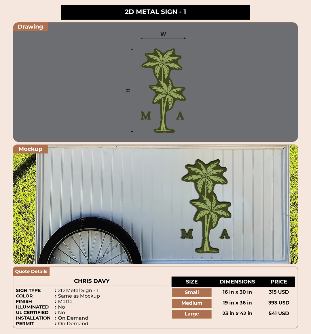 CUSTOM MOCKUP SIGN FOR Chris Davy