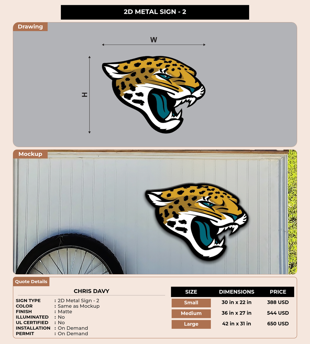CUSTOM MOCKUP SIGN FOR Chris Davy