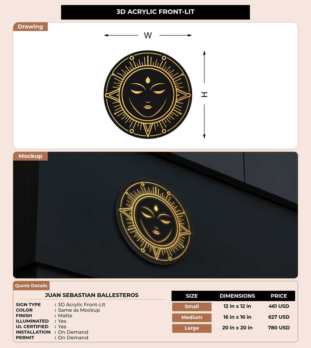 CUSTOM MOCKUP SIGN FOR Juan Sebastian Ballesteros