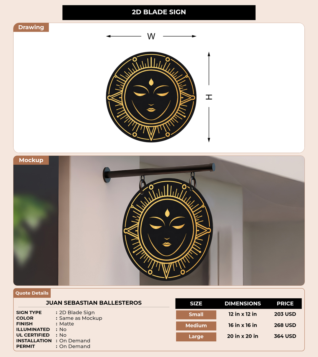 CUSTOM MOCKUP SIGN FOR Juan Sebastian Ballesteros