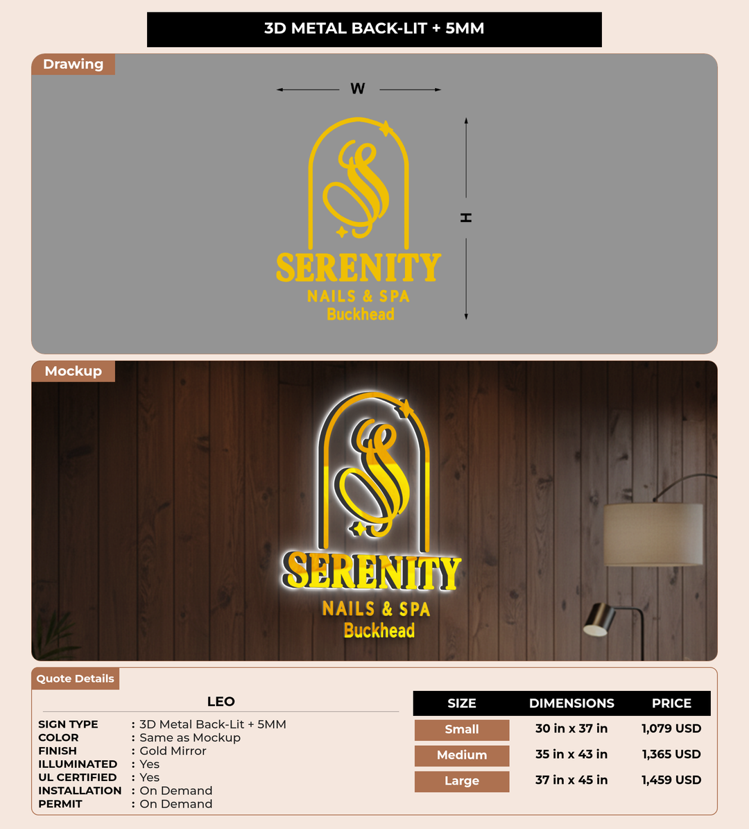 CUSTOM MOCKUP SIGN FOR Leo