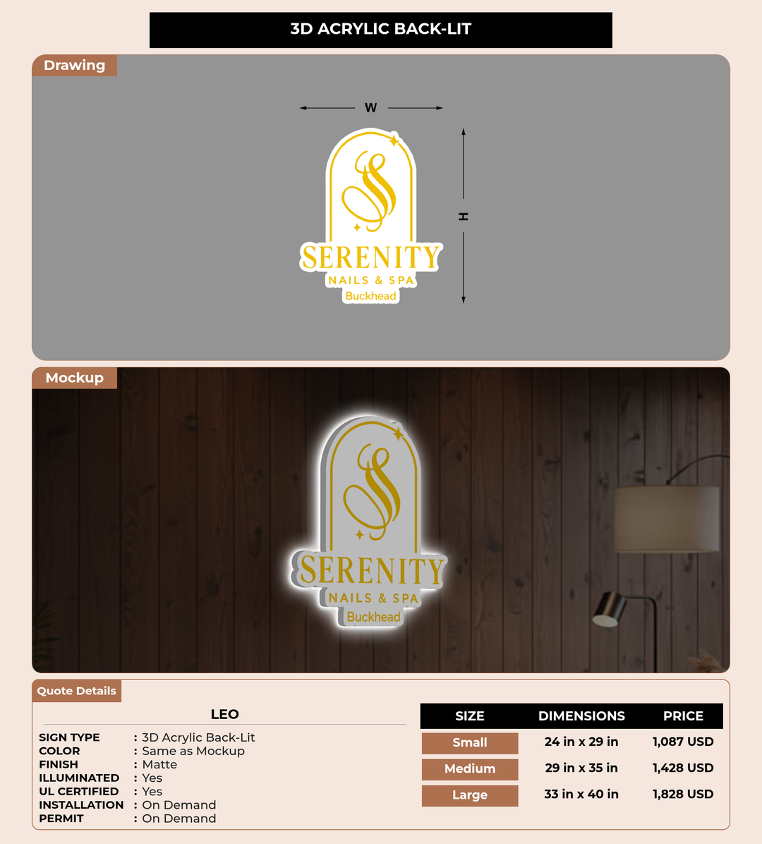 CUSTOM MOCKUP SIGN FOR Leo