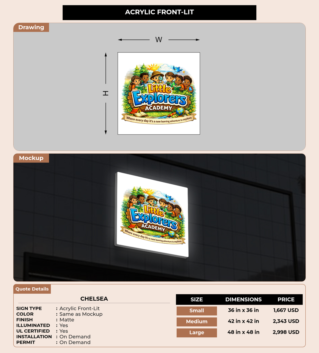 CUSTOM MOCKUP SIGN FOR Chelsea