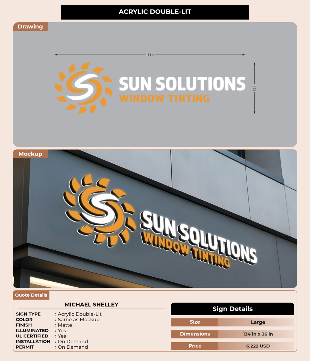 CUSTOM MOCKUP SIGN FOR michael Shelley
