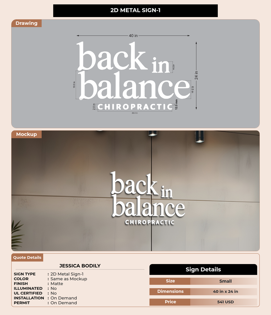CUSTOM MOCKUP SIGN FOR Jessica Bodily