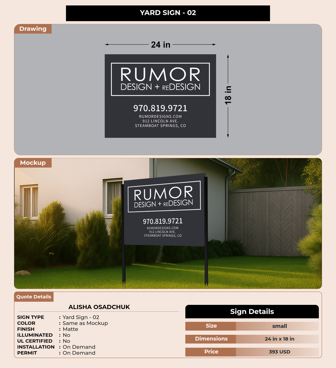 CUSTOM MOCKUP SIGN FOR Alisha Osadchuk