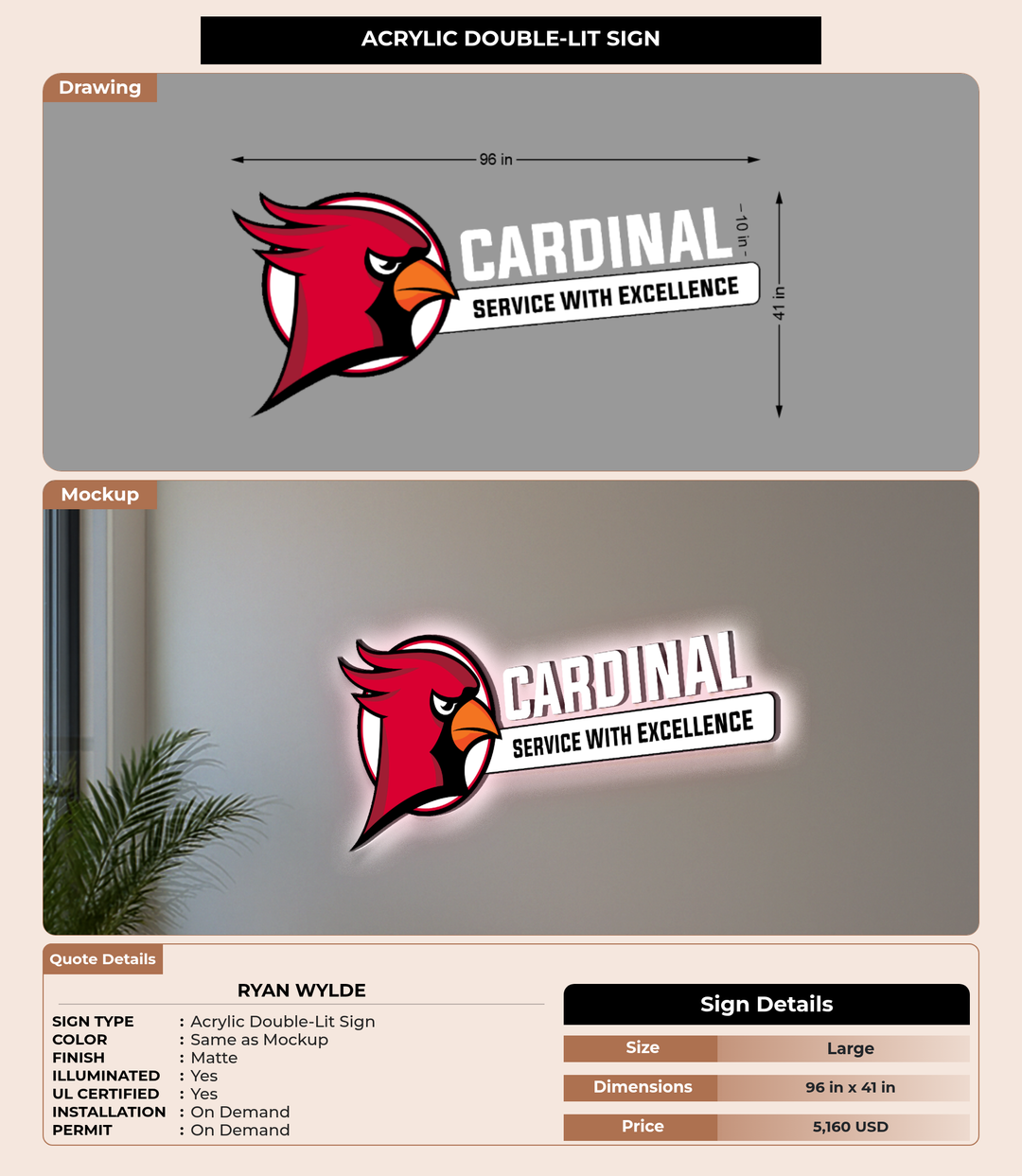 CUSTOM MOCKUP SIGN FOR Ryan Wylde