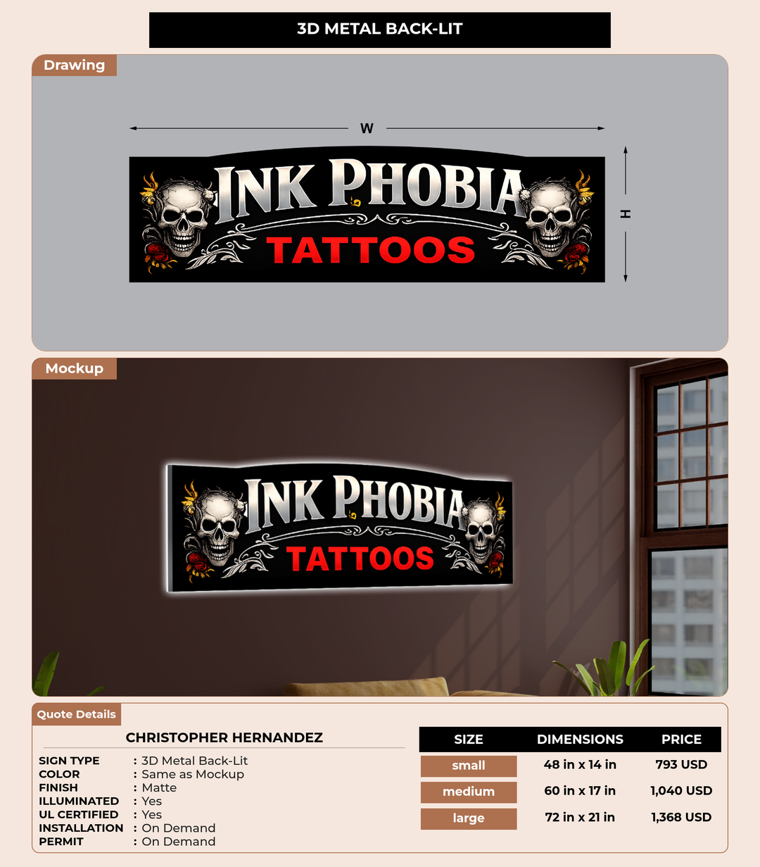CUSTOM MOCKUP SIGN FOR Christopher Hernandez