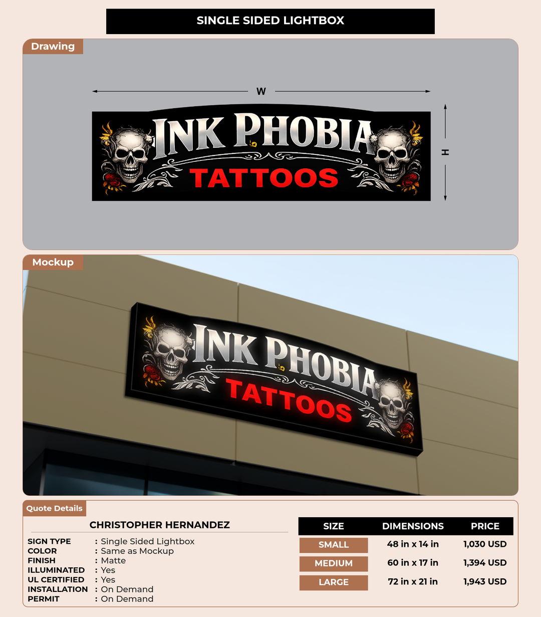 CUSTOM MOCKUP SIGN FOR Christopher Hernandez