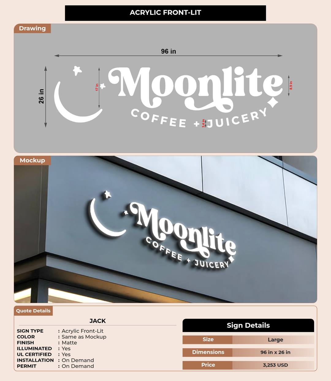 CUSTOM MOCKUP SIGN FOR Jack