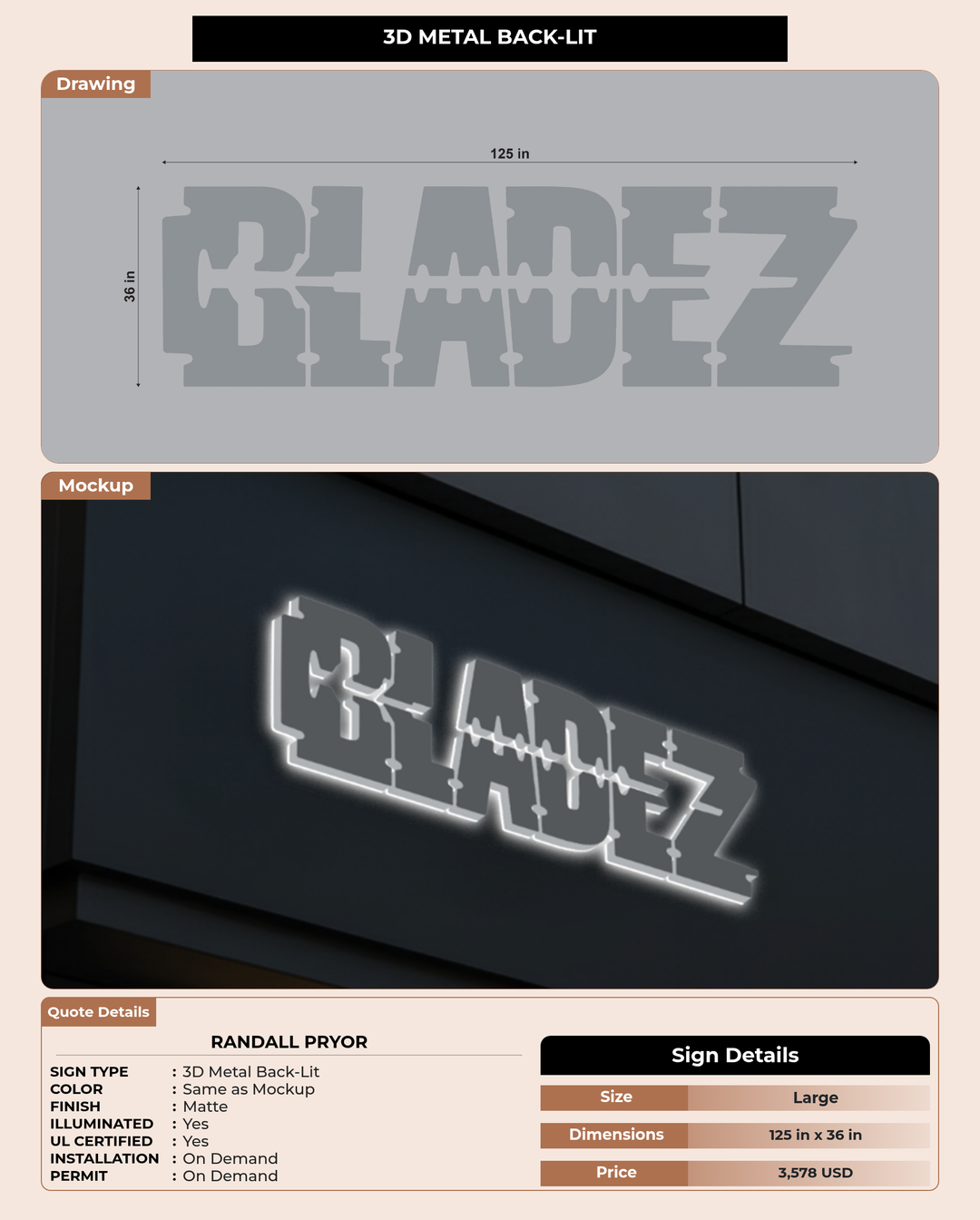 CUSTOM MOCKUP SIGN FOR Randall Pryor