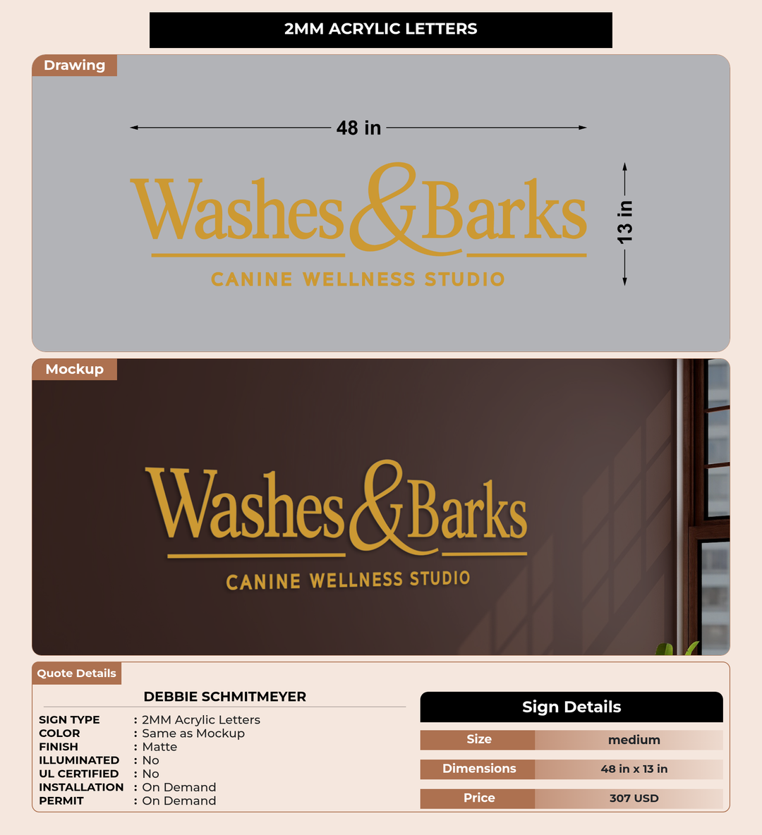 CUSTOM MOCKUP SIGN FOR Debbie Schmitmeyer