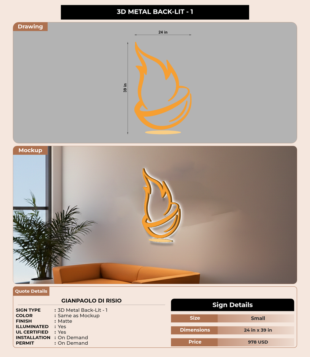 CUSTOM MOCKUP SIGN FOR Gianpaolo Di Risio