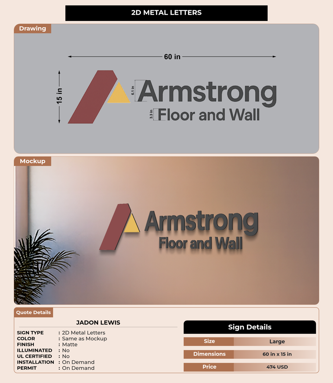 CUSTOM MOCKUP SIGN FOR Jadon Lewis