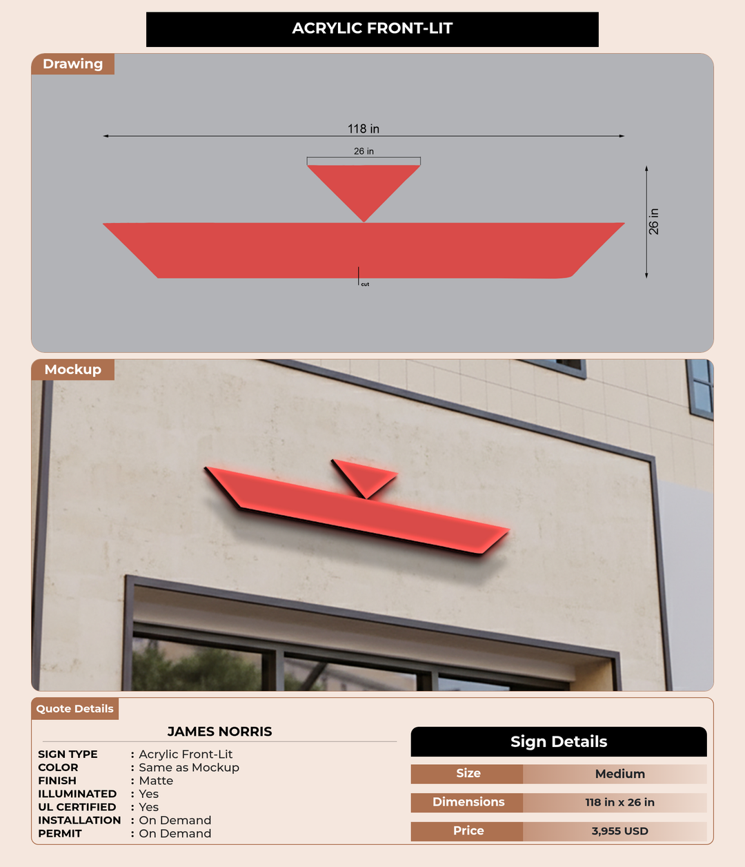 CUSTOM MOCKUP SIGN FOR James Norris