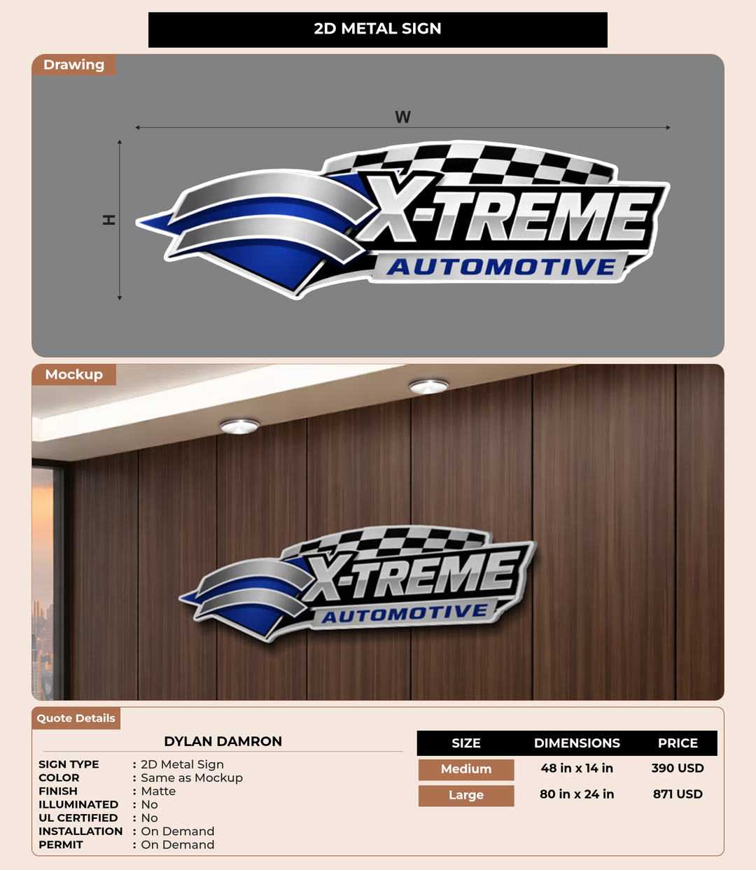 CUSTOM MOCKUP SIGN FOR Dylan Damron