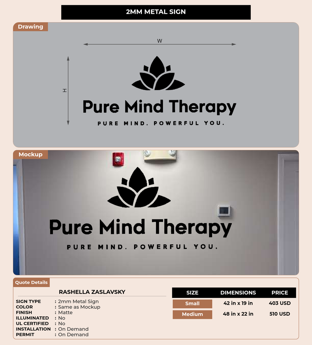 CUSTOM MOCKUP SIGN FOR Rashella Zaslavsky