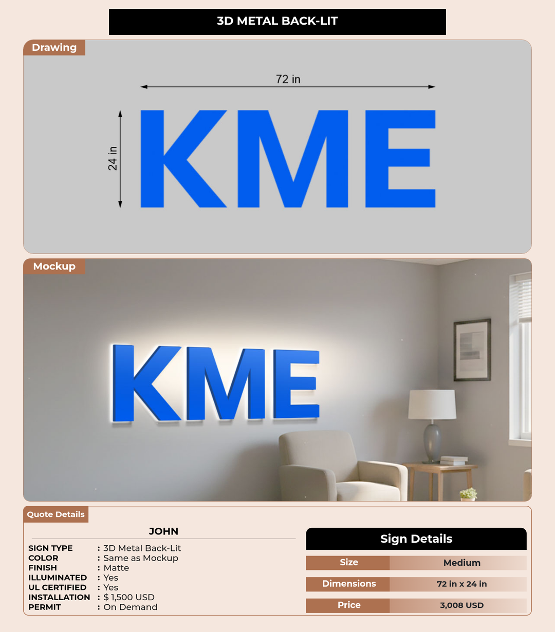 CUSTOM MOCKUP SIGN FOR John