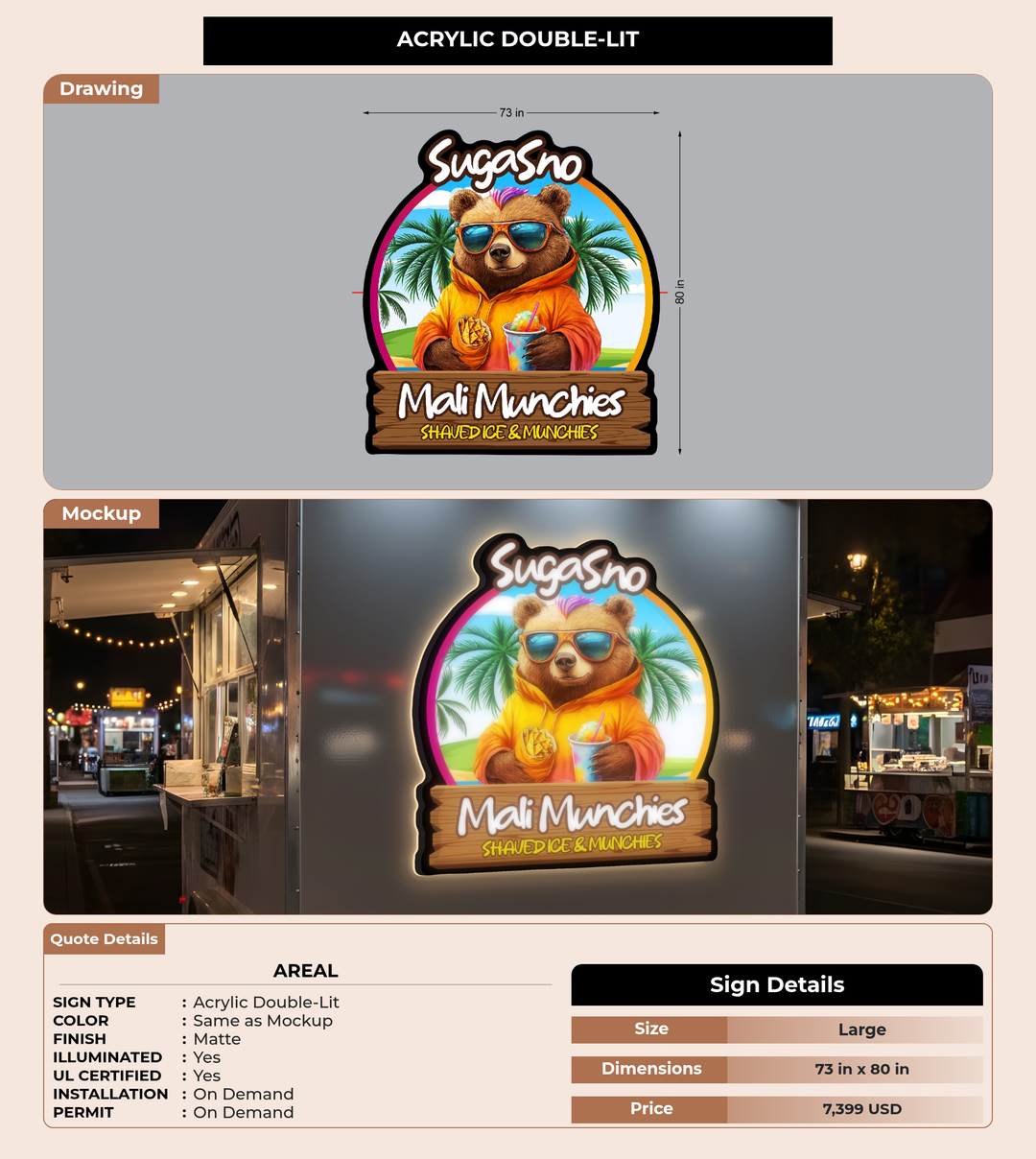 CUSTOM MOCKUP SIGN FOR Areal