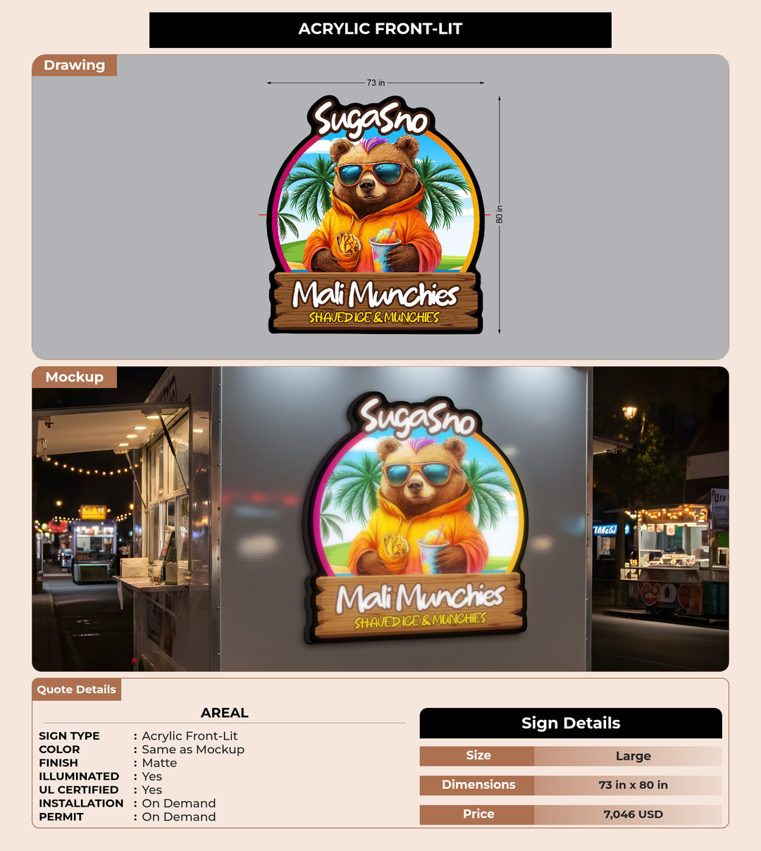 CUSTOM MOCKUP SIGN FOR Areal