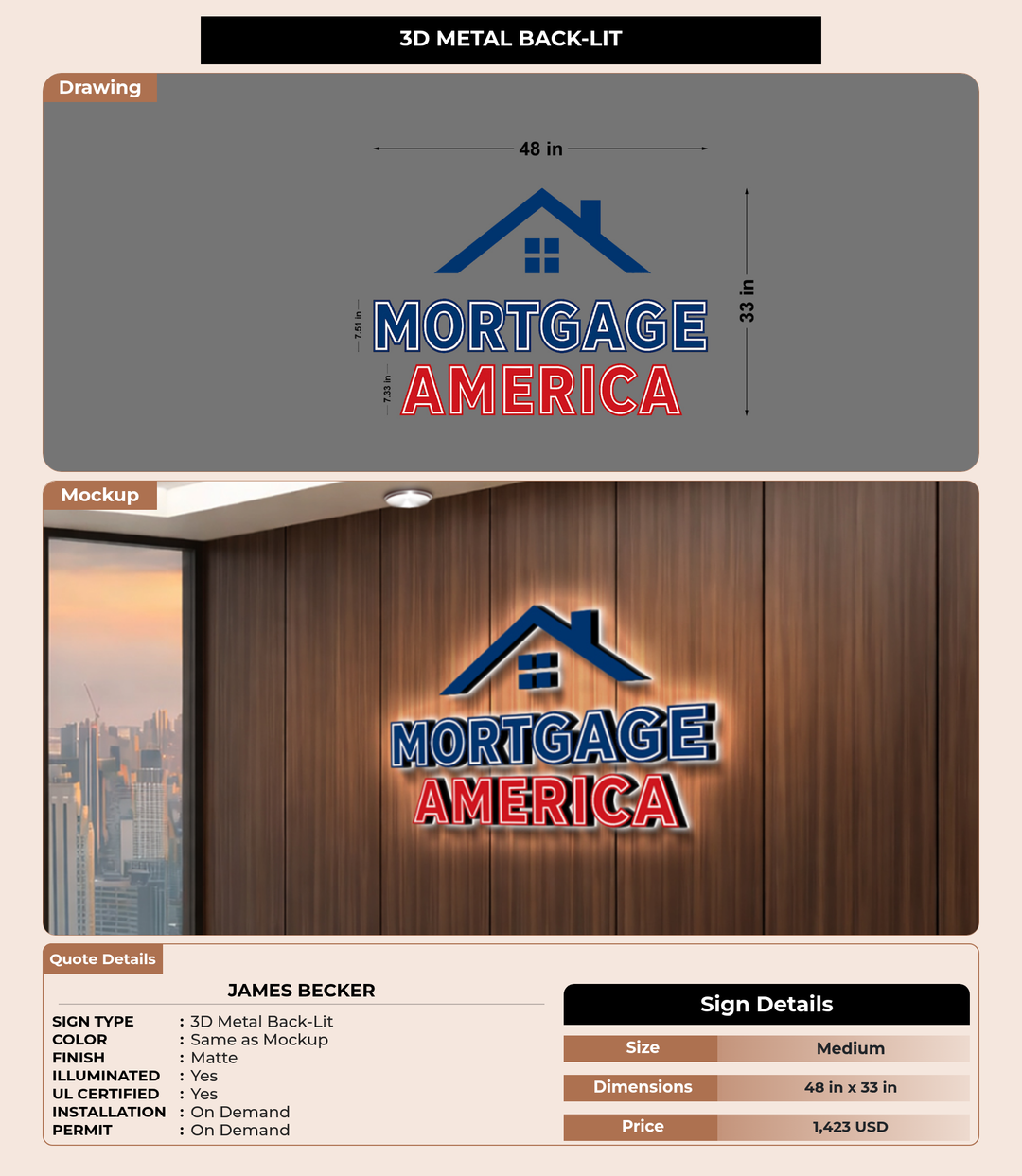 CUSTOM MOCKUP SIGN FOR james becker