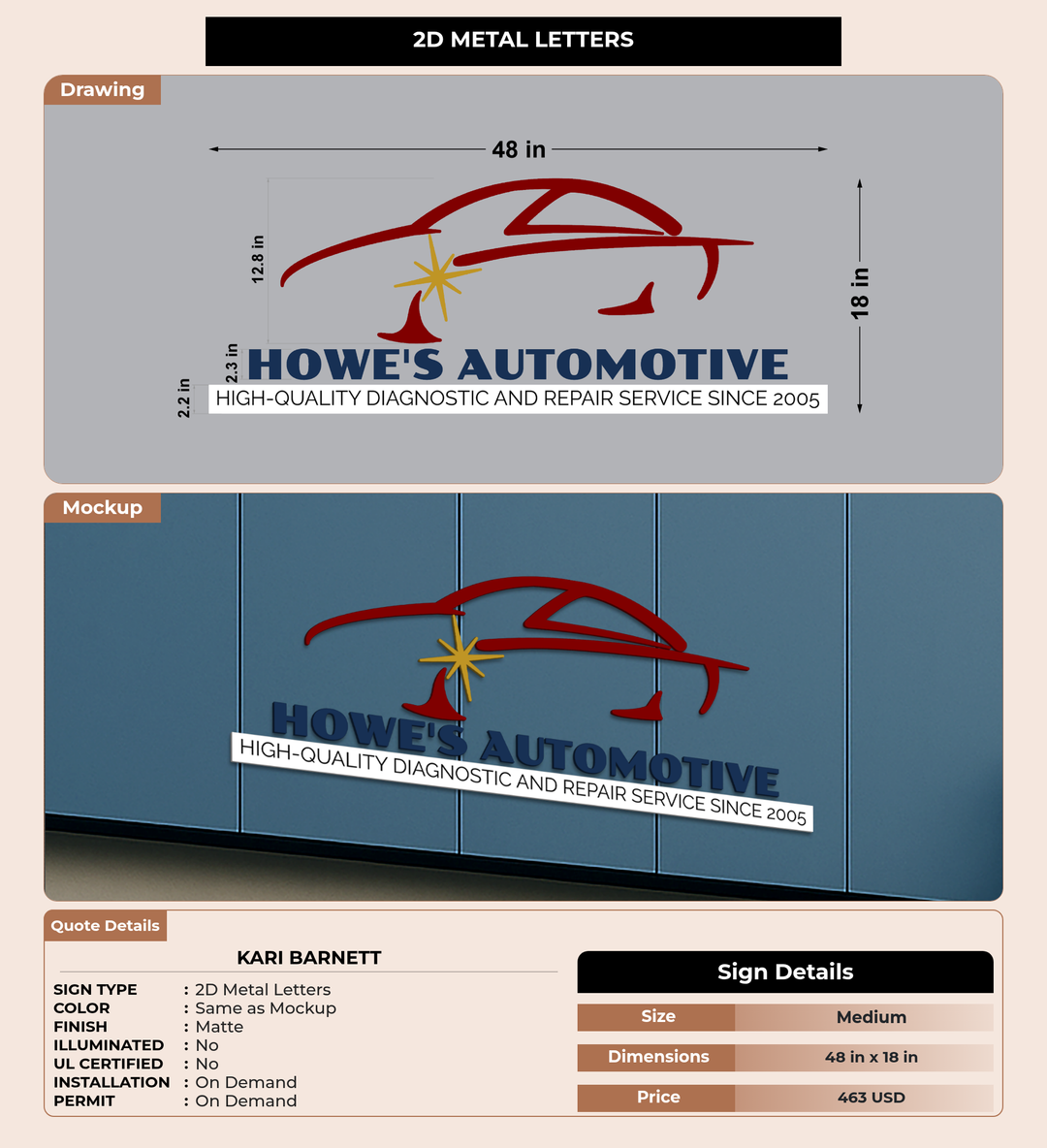 CUSTOM MOCKUP SIGN FOR Kari Barnett