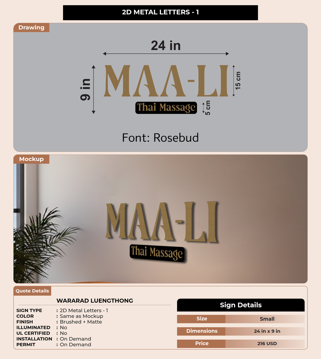 CUSTOM MOCKUP SIGN FOR Wararad Luengthong