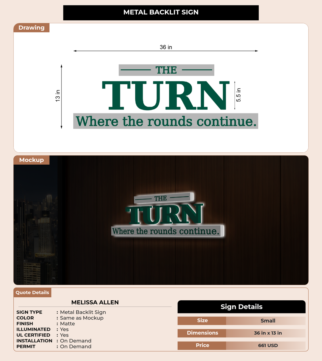 CUSTOM MOCKUP SIGN FOR Melissa Allen