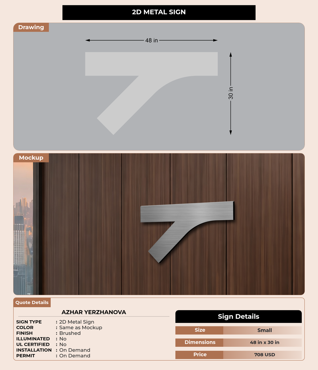 CUSTOM MOCKUP SIGN FOR Azhar Yerzhanova