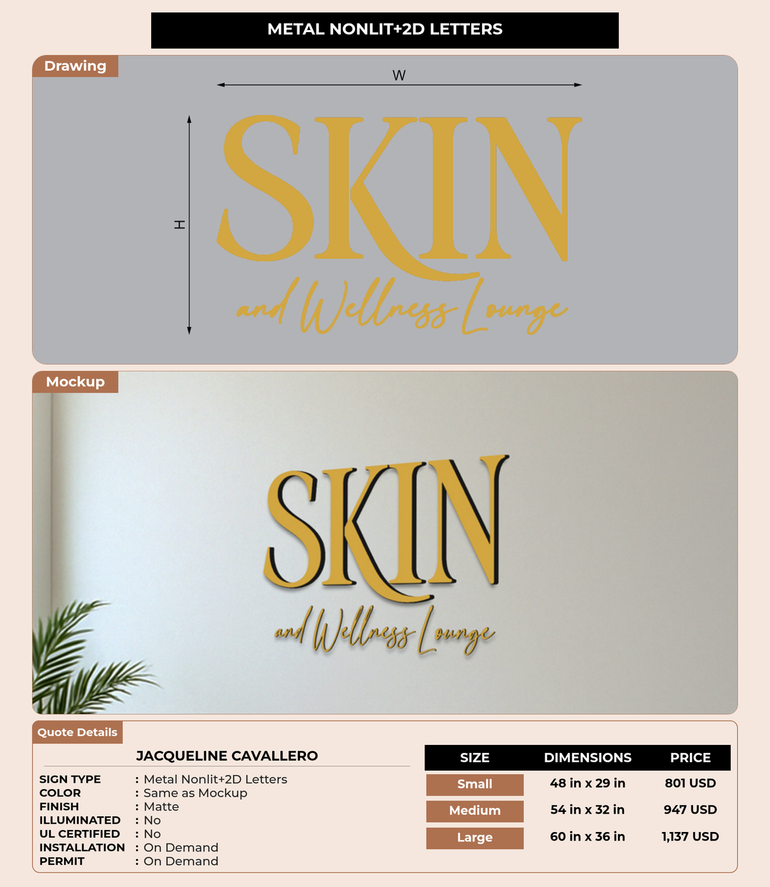 CUSTOM MOCKUP SIGN FOR Jacqueline Cavallero